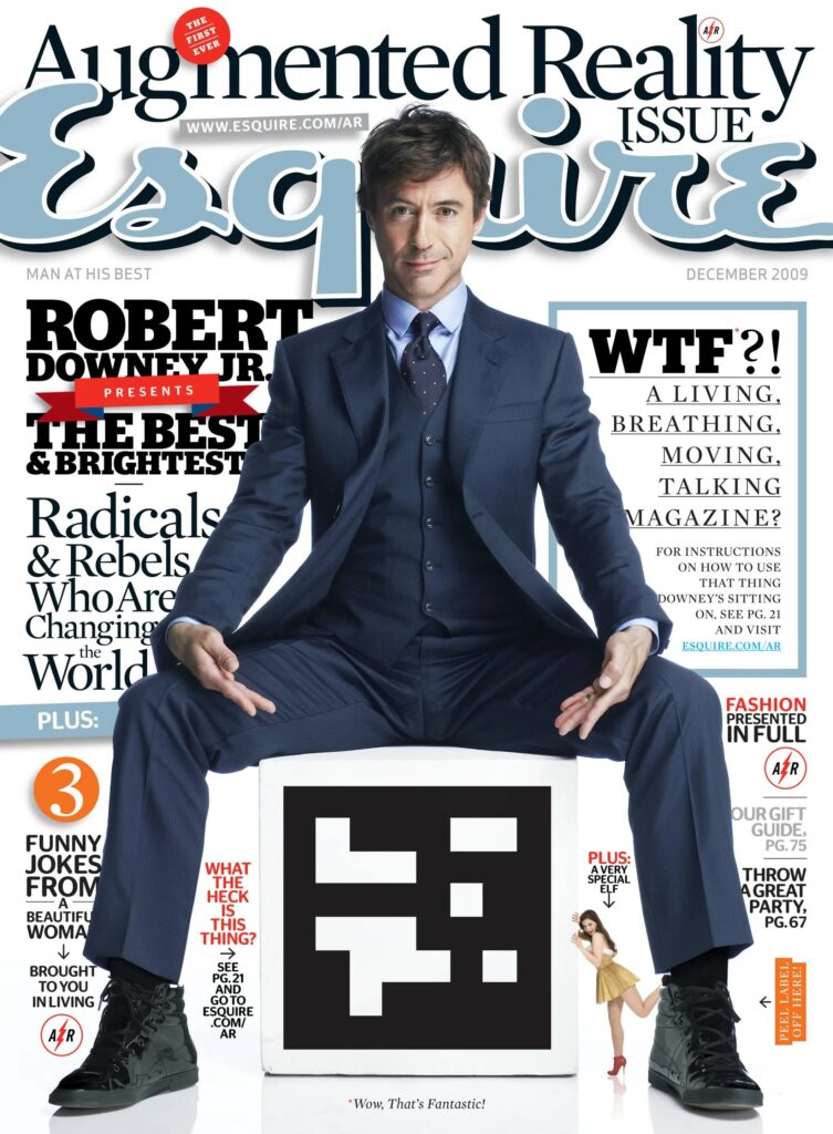Example of Esquire using AR in marketing
